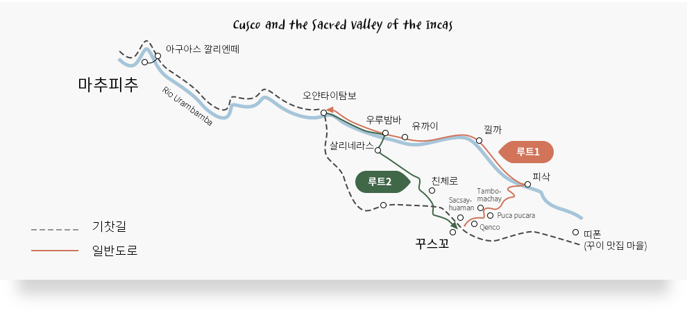 계곡 투어 루트 간략하게 보기